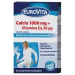 Eurovita Calciu 1000mg + Vitamina D3 30cpr Europharm 